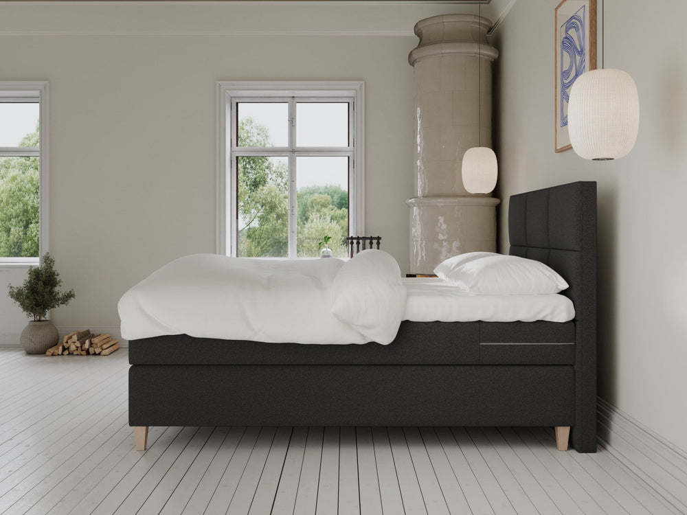 Snefrid Fjord 140x210 Antracit Nordic Dream tilbyder senge med skandinavisk design og højkvalitets materialer. Oplev perfekt komfort for en god nattesøvn. Bestil din i dag!