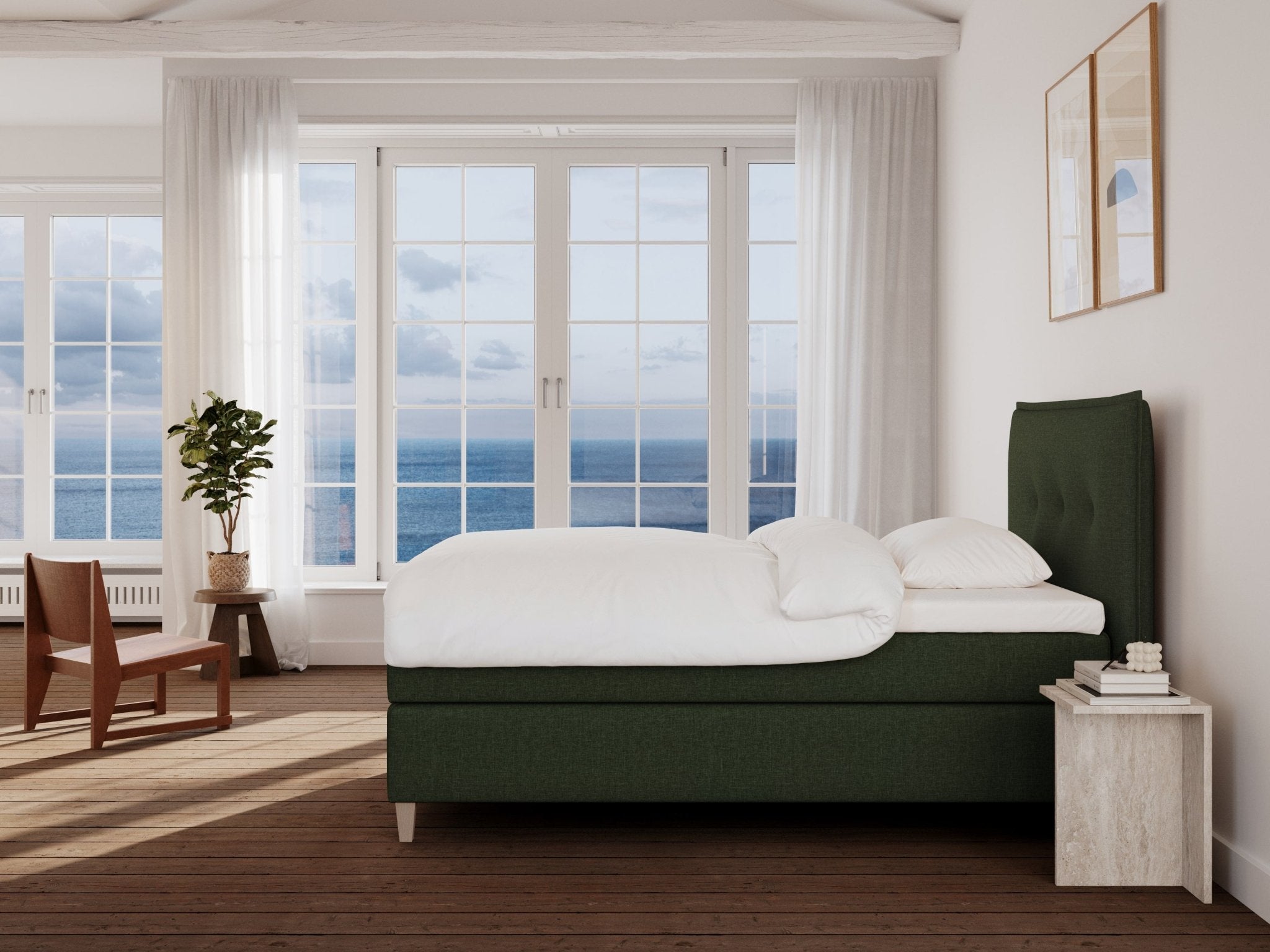 Snefrid Nordlys 120x200 Dyb Grøn Nordic Dream tilbyder senge med skandinavisk design og højkvalitets materialer. Oplev perfekt komfort for en god nattesøvn. Bestil din i dag!