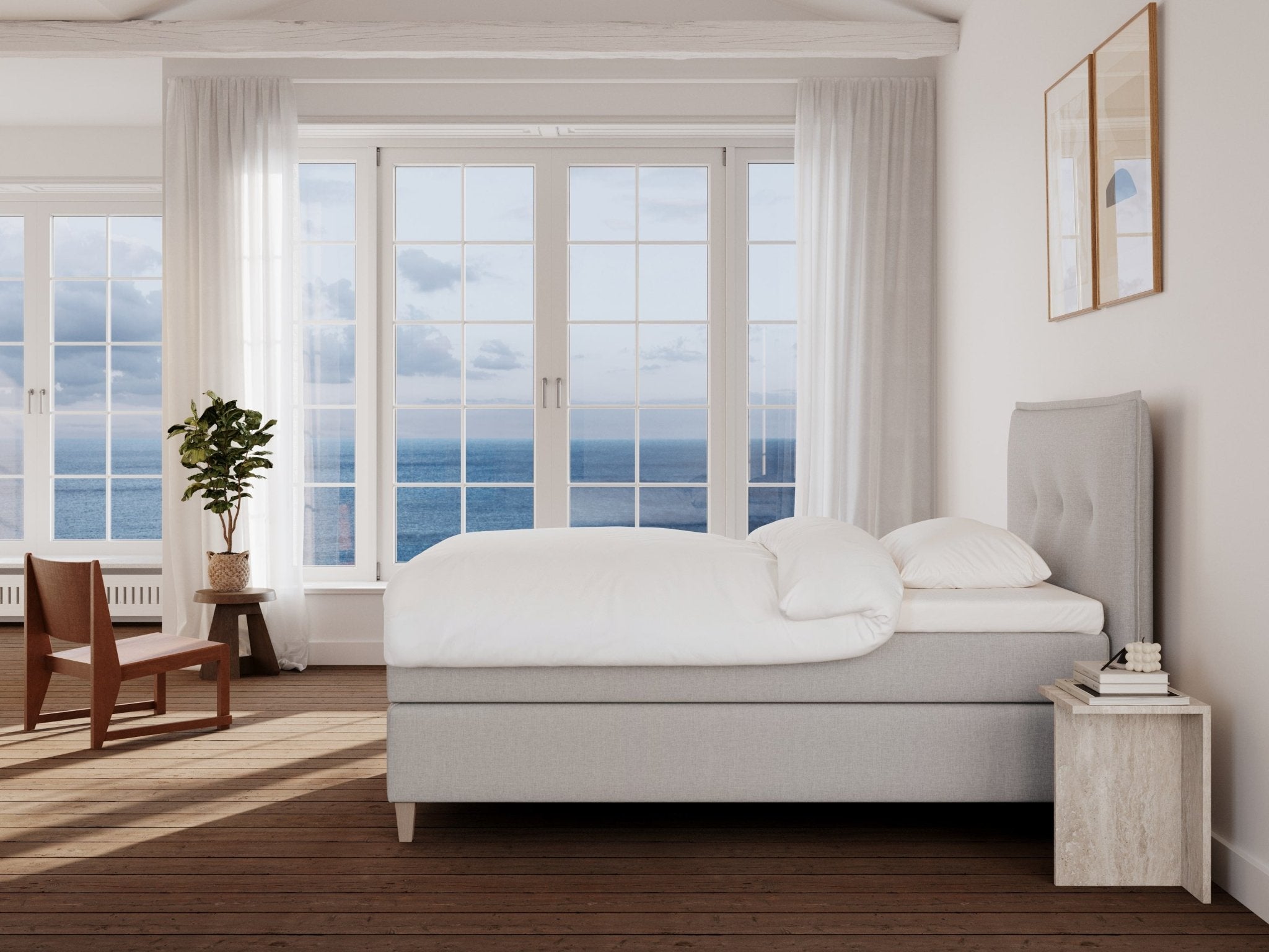 Snefrid Nordlys 120x200 Lys grå Nordic Dream tilbyder senge med skandinavisk design og højkvalitets materialer. Oplev perfekt komfort for en god nattesøvn. Bestil din i dag!