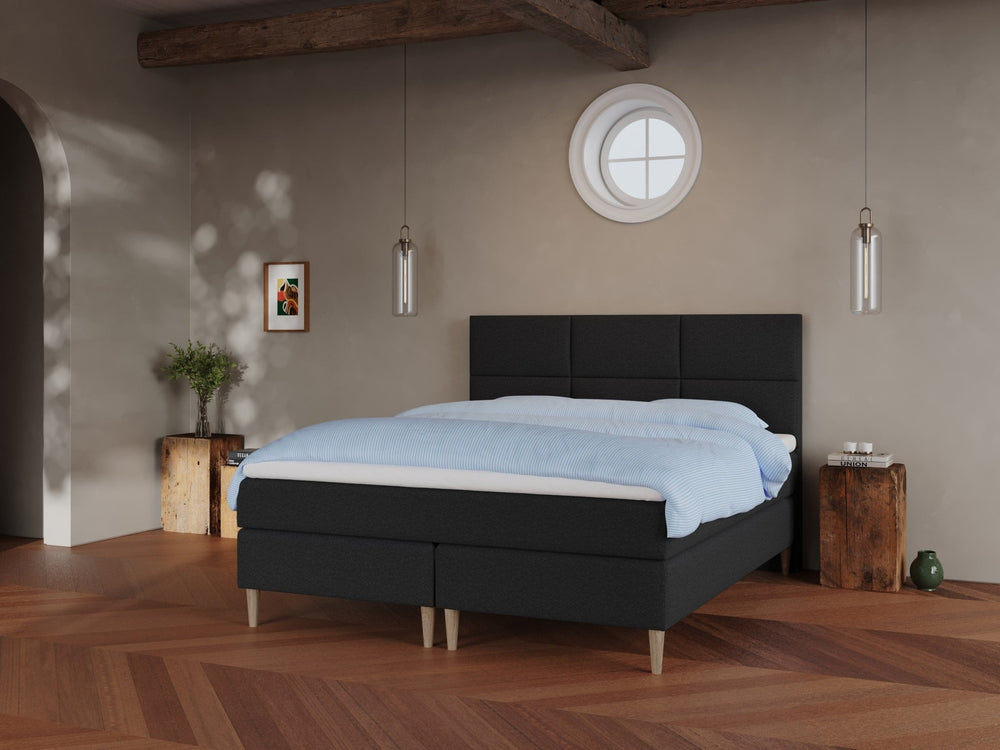 Svanhild Älv 160x210 Antracit Nordic Dream tilbyder senge med skandinavisk design og højkvalitets materialer. Oplev perfekt komfort for en god nattesøvn. Bestil din i dag!