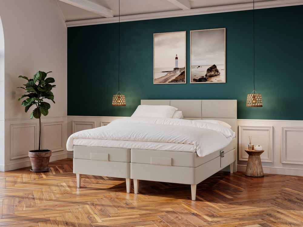 Ragna Fjäll 180x200 Sand Nordic Dream tilbyder senge med skandinavisk design og højkvalitets materialer. Oplev perfekt komfort for en god nattesøvn. Bestil din i dag!