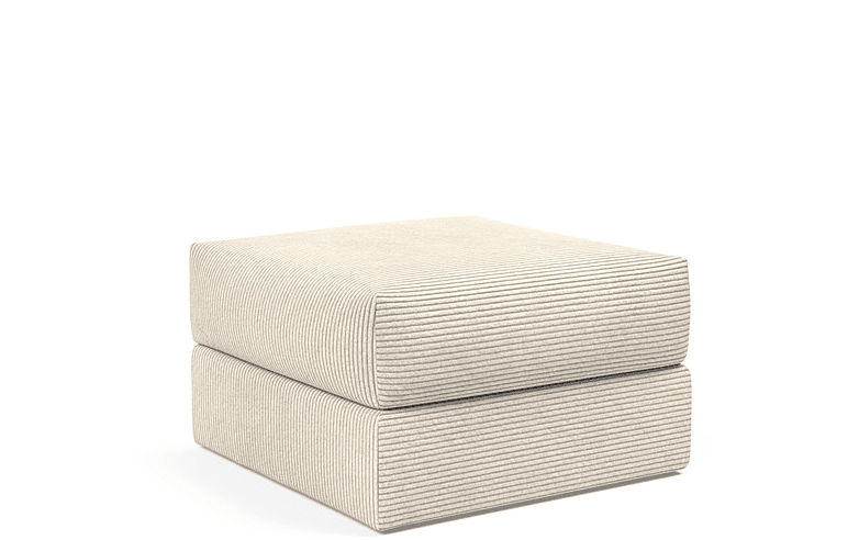 Puf | 75x75 | Ivory fløjl | 594 - Nordic Dream