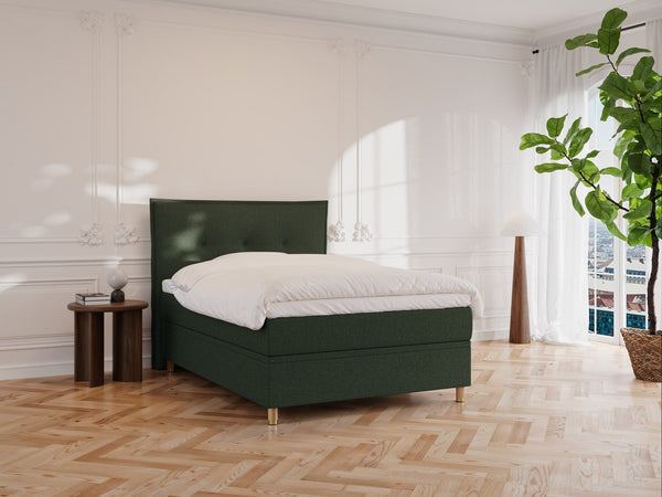 Alva Nordlys 120x200 Dyb Grøn Nordic Dream tilbyder senge med skandinavisk design og højkvalitets materialer. Oplev perfekt komfort for en god nattesøvn. Bestil din i dag!