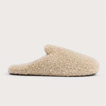 Slippers | Beige wool