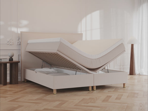 Alva Älv 220x220 Brun Nordic Dream tilbyder senge med skandinavisk design og højkvalitets materialer. Oplev perfekt komfort for en god nattesøvn. Bestil din i dag!