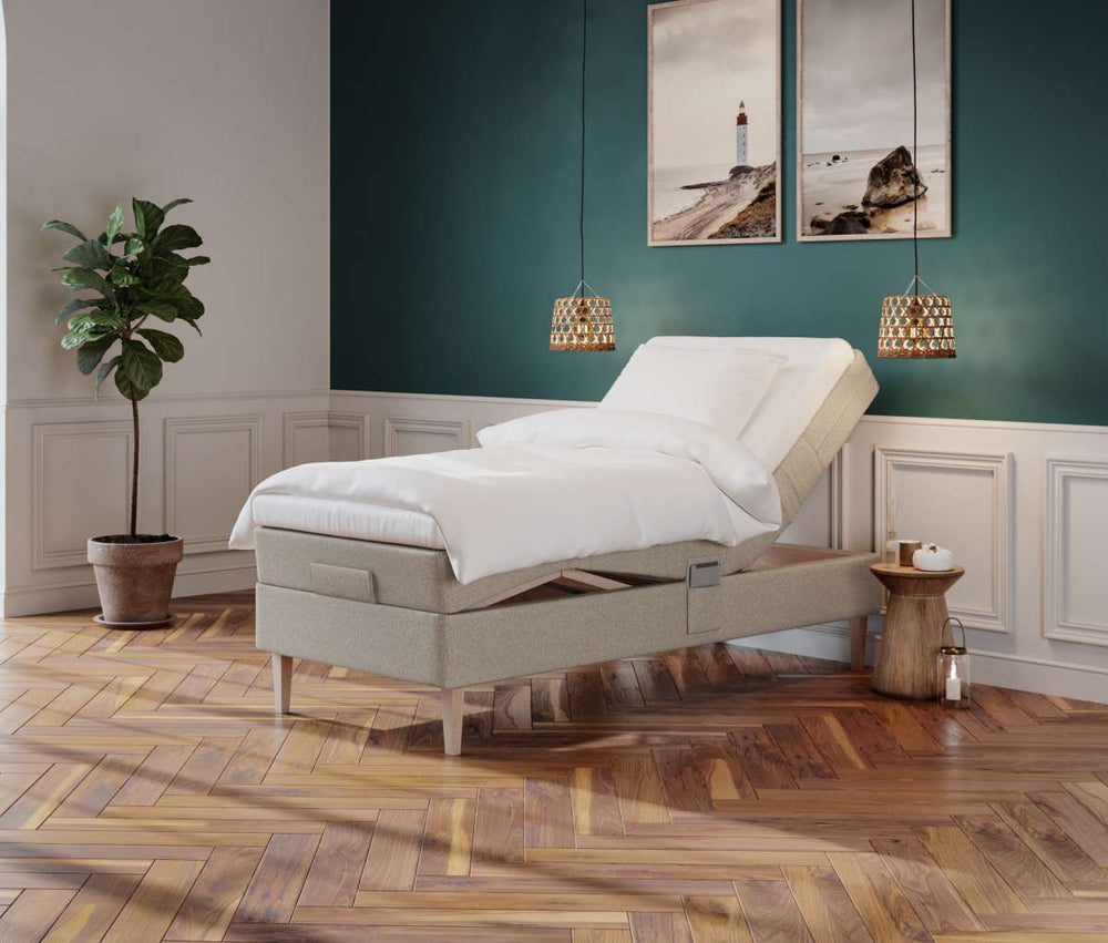 Ragna Fjäll 90x200 Sand Nordic Dream tilbyder senge med skandinavisk design og højkvalitets materialer. Oplev perfekt komfort for en god nattesøvn. Bestil din i dag!