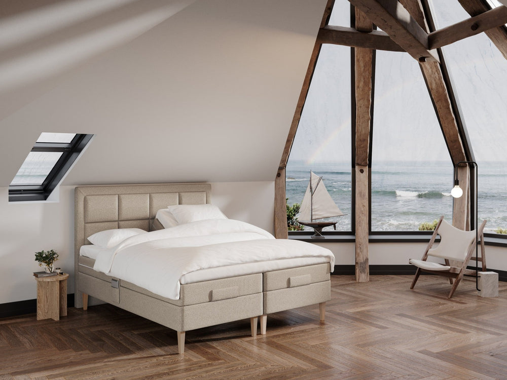 Ragna Fjord 160x200 Sand Nordic Dream tilbyder senge med skandinavisk design og højkvalitets materialer. Oplev perfekt komfort for en god nattesøvn. Bestil din i dag!