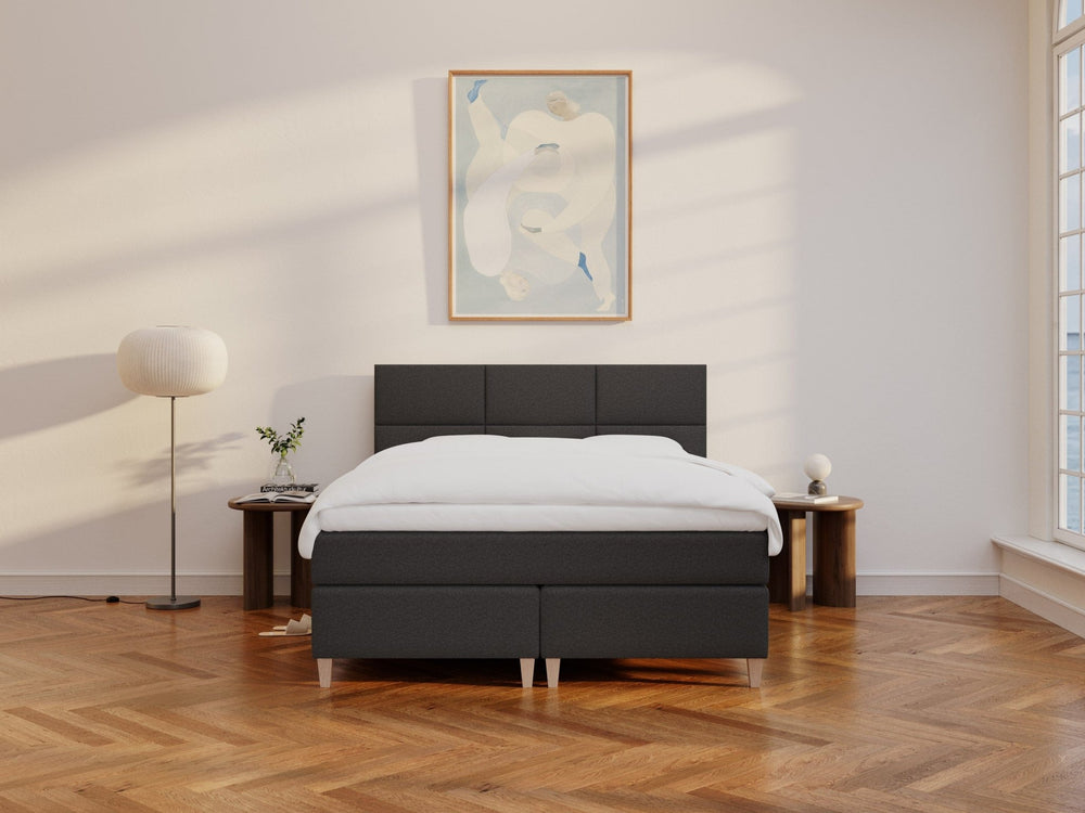 Snefrid Älv 180x210 Antracit Nordic Dream tilbyder senge med skandinavisk design og højkvalitets materialer. Oplev perfekt komfort for en god nattesøvn. Bestil din i dag!