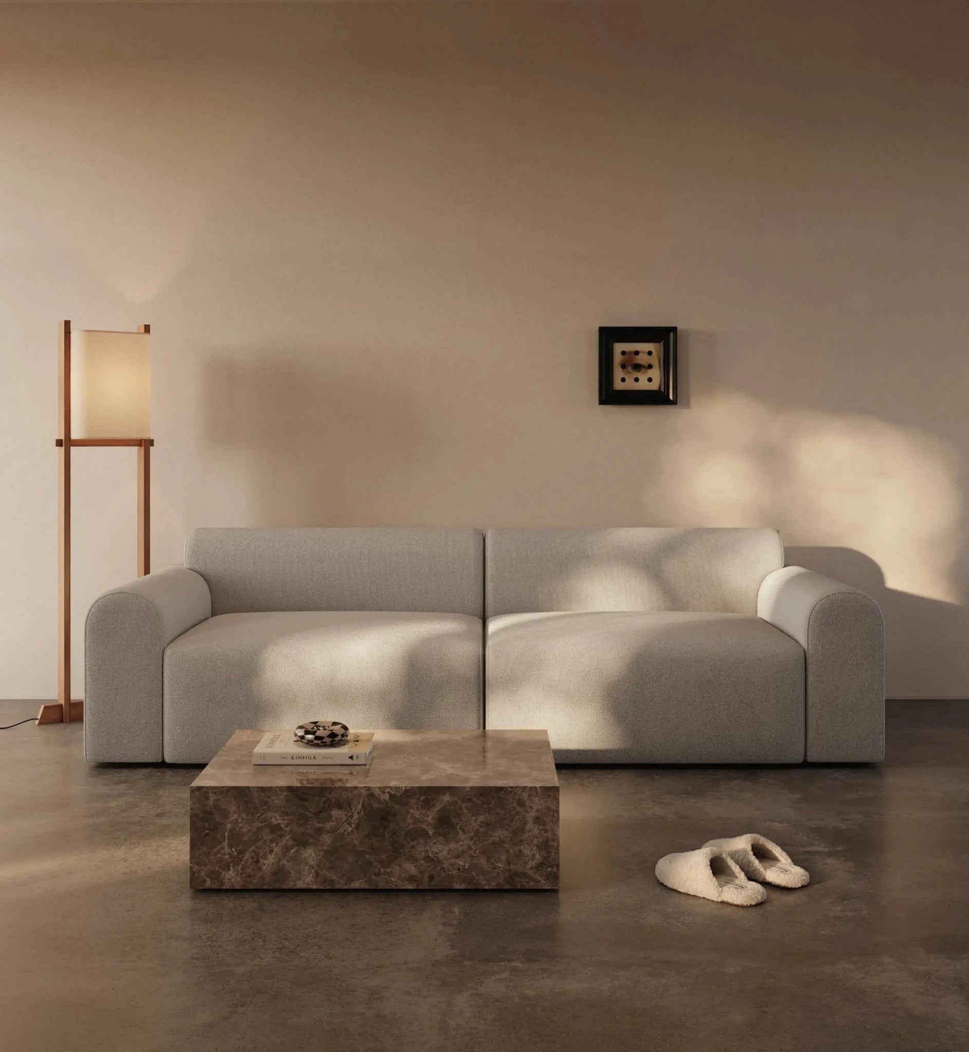 Cala | 133x200 | Bouclé beige | 333 - Nordic Dream Senge