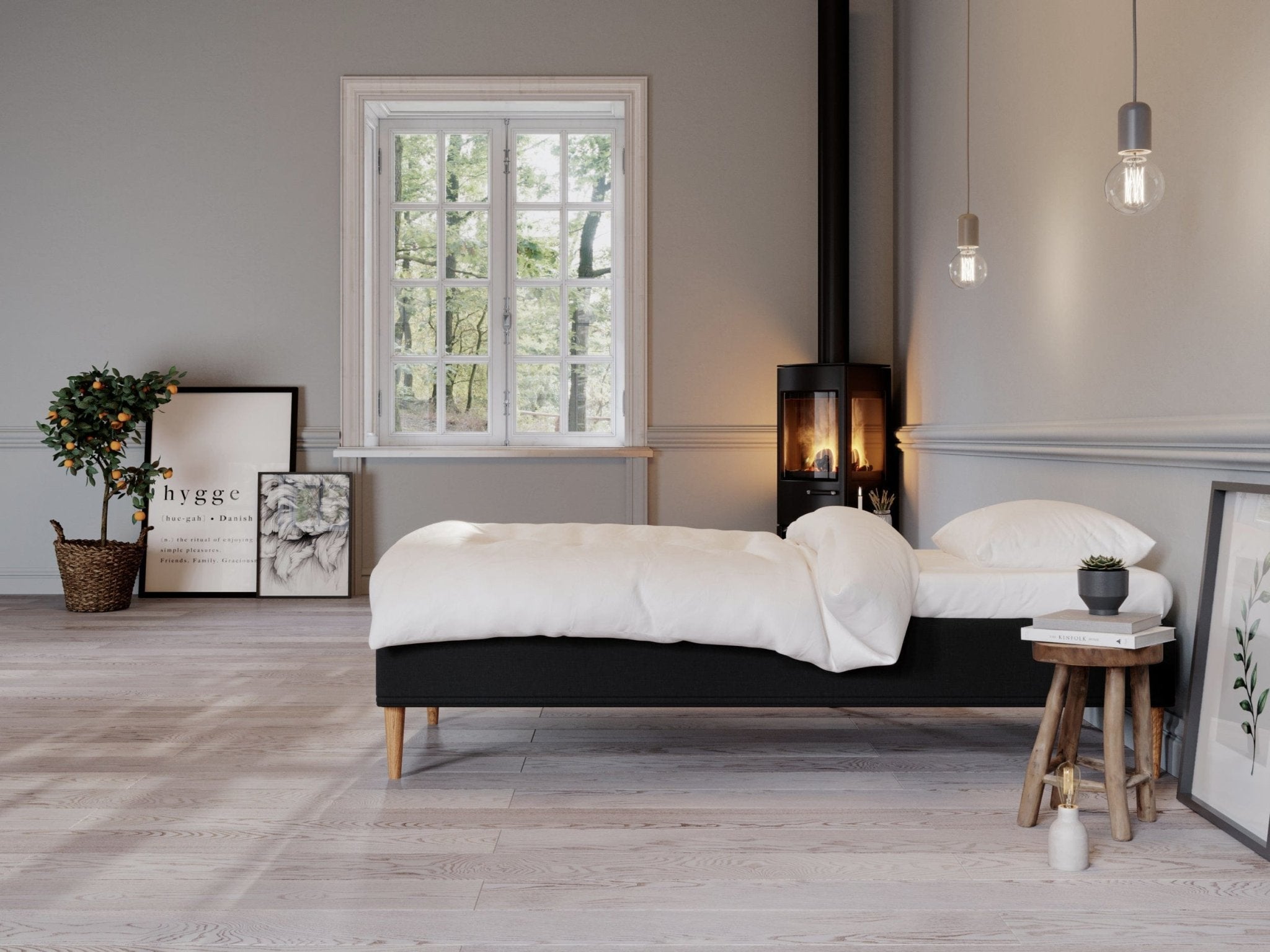 Saga Fjord | 90x210 | Sort - Nordic Dream